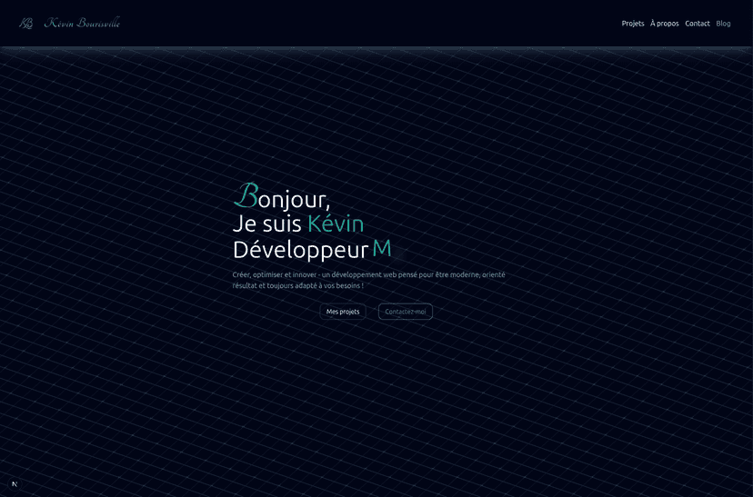 Capture d'écran du projet Portfolio